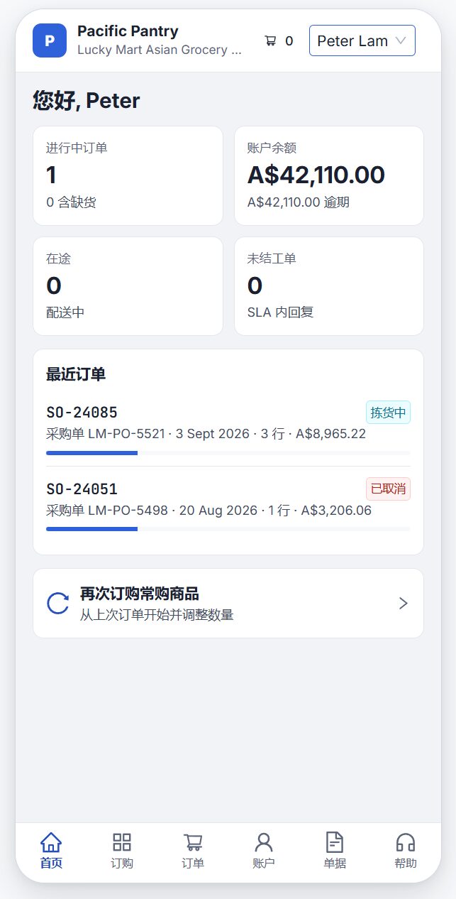 The same portal for a Chinese speaking customer. Interface language follows the user.